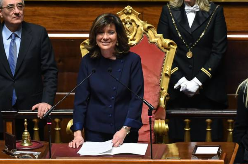 Itália elege uma mulher presidente do Senado pela 1ª vez