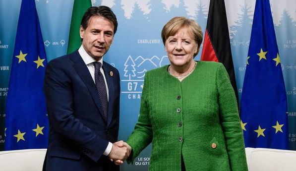 Conte se reúne com Merkel para tratar sobre a relação diplomática entre os países