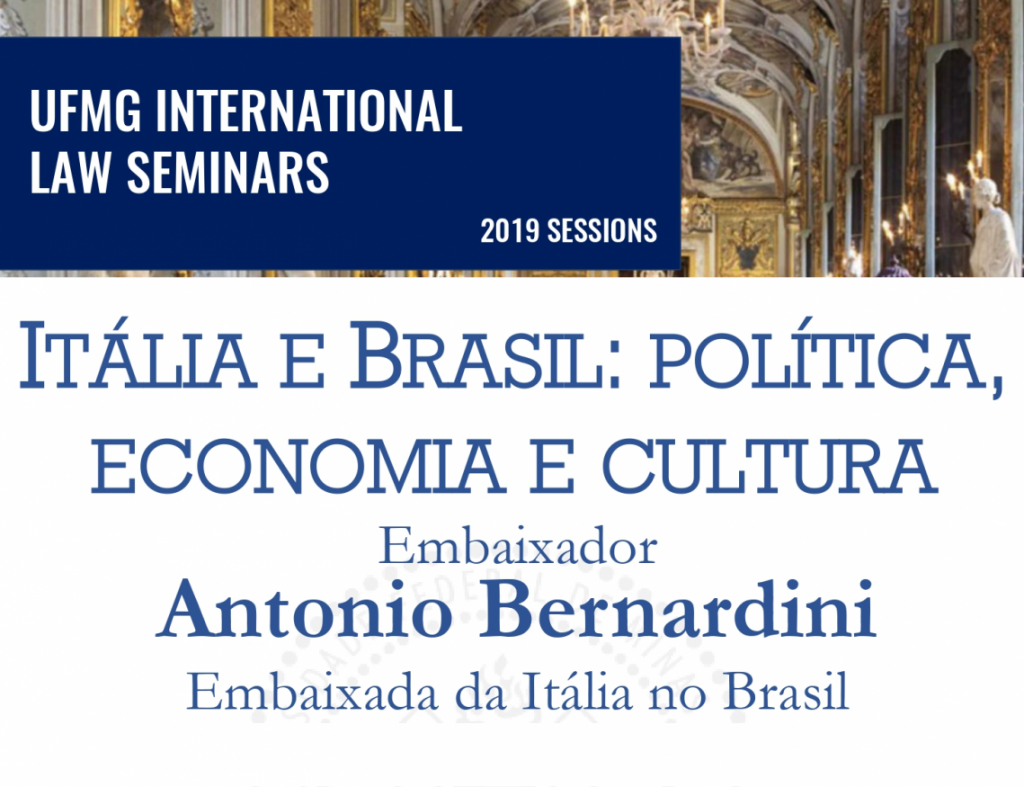 Embaixador da Itália no Brasil participa de seminário  internacional em Belo Horizonte