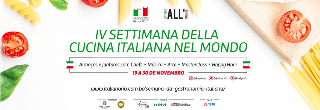 Consulado do Rio convida público a participar da IV Settimana della Cucina Italiana nel Mondo