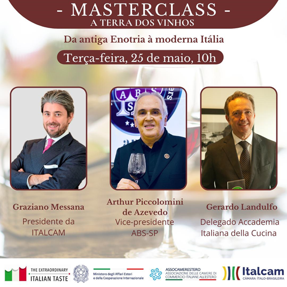 True Italian Taste: ITALCAM realizará evento online e gratuito sobre vinhos