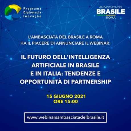 Embaixada em Roma realizará webinar sobre futuro da inteligência artificial no Brasil e na Itália