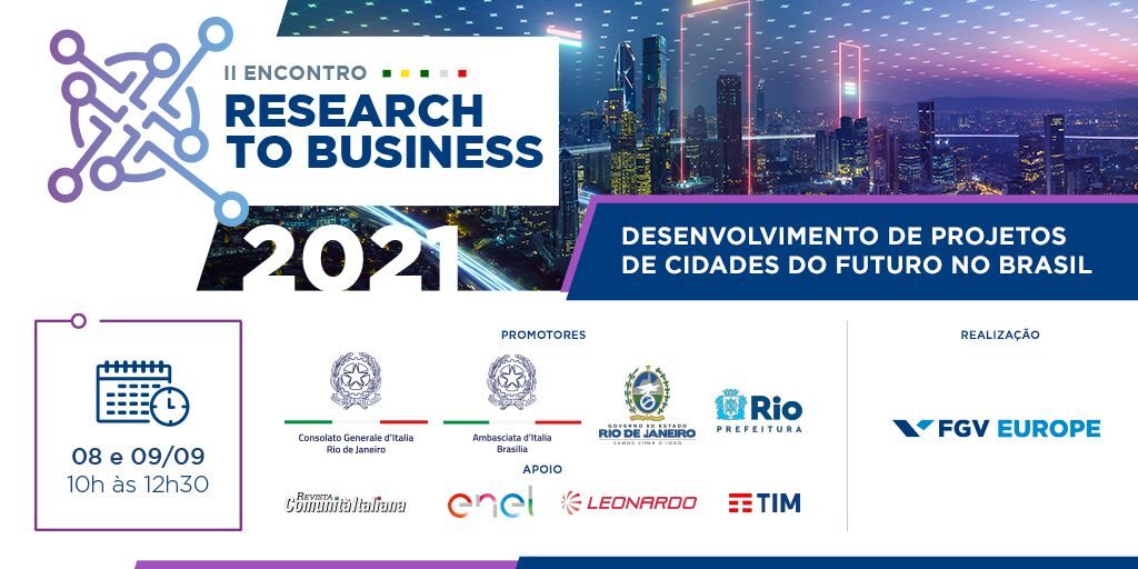 2º R2B Itália-Rio: webinar gratuito debate projetos de cidades do futuro no Brasil