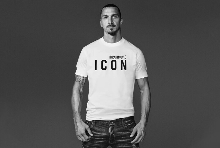 Marca de roupas italiana Dsquared2 e o jogador Ibrahimovic lançam coleção em conjunto