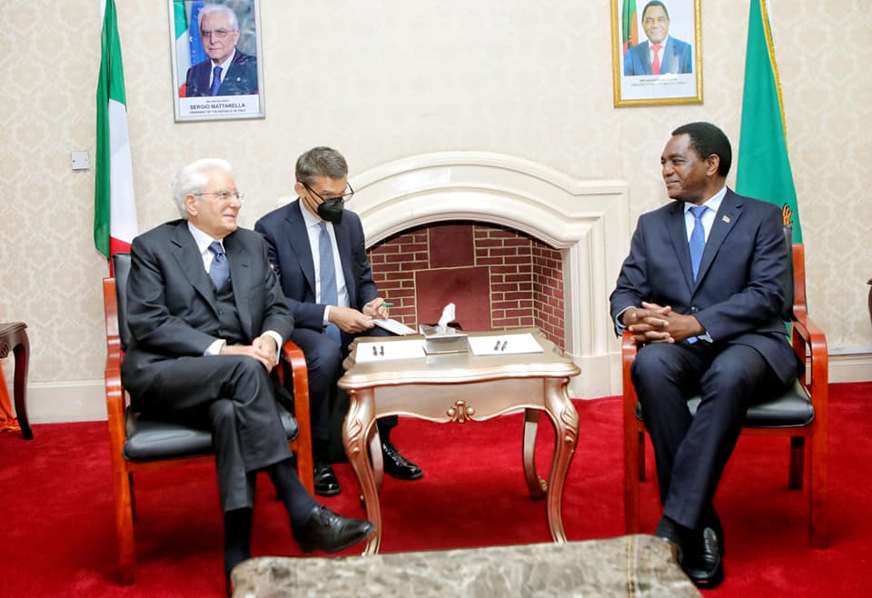 Presidente da Itália visita a Zâmbia e cobra ‘cooperação mais eficaz’ com os países africanos