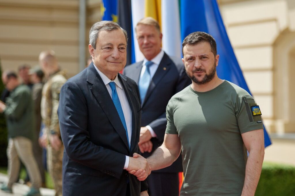 Premiê da Itália e Presidente da Ucrânia conversam sobre ataques russos contra Kiev