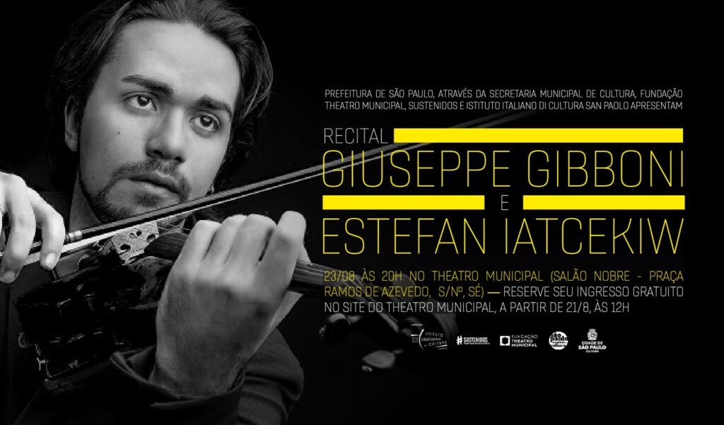 Violinista italiano e pianista brasileiro apresentam recital no Theatro Municipal de SP