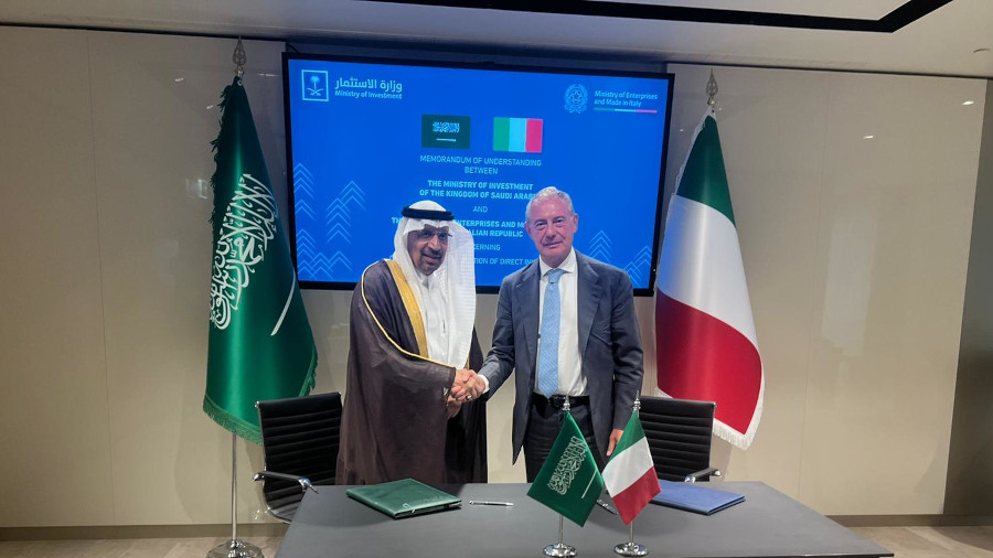 Itália e Arábia Saudita assinam memorando para promover investimentos e estimular cooperação