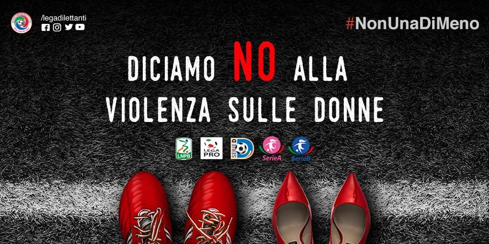 Campanha da Lega Serie A pede fim da violência contra as mulheres